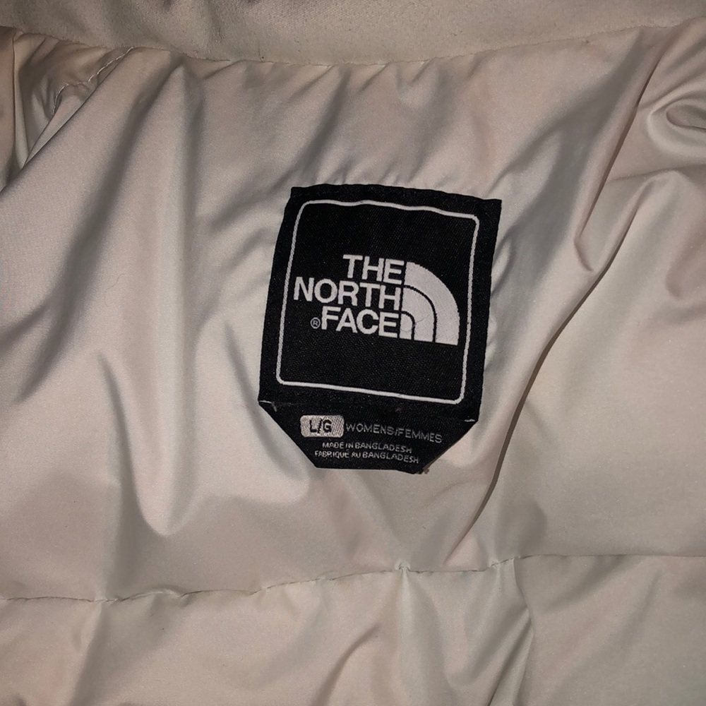 North face white vest